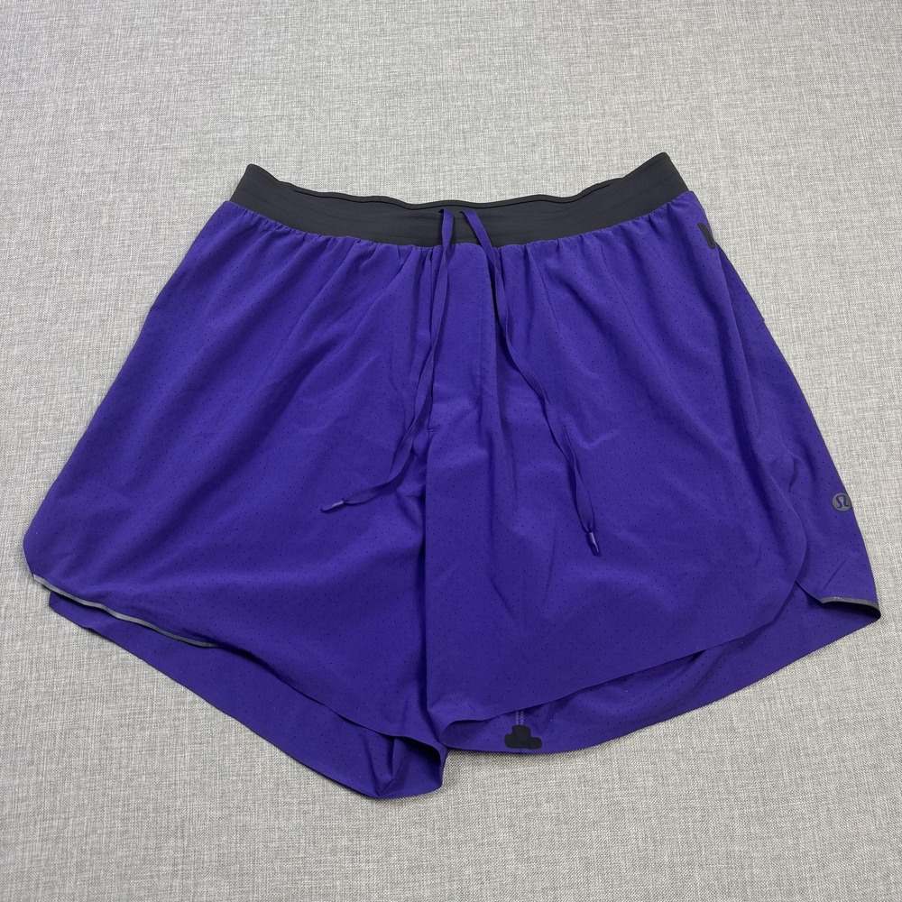 Lululemon Fast free 6" Lined Shorts Men's Medium Purple Running Training Gym
